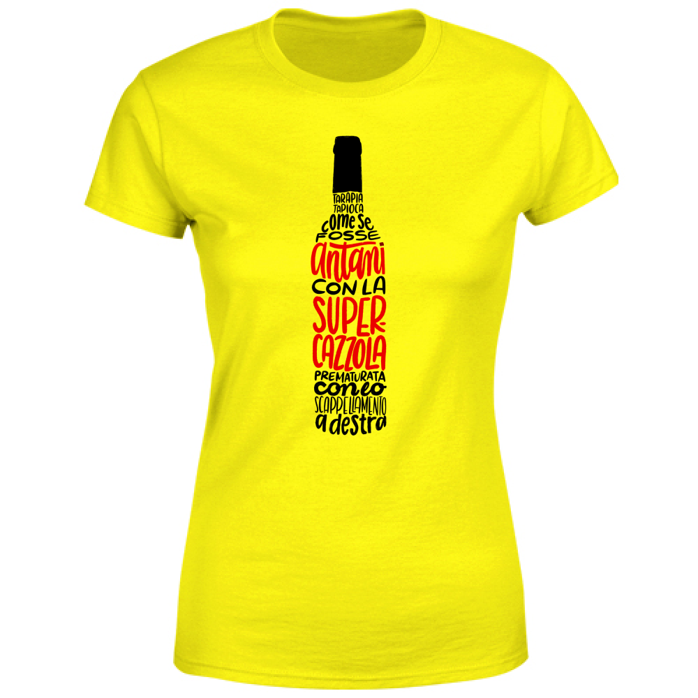 T-Shirt Donna SUPERCAZZOLA WINE BIANCO