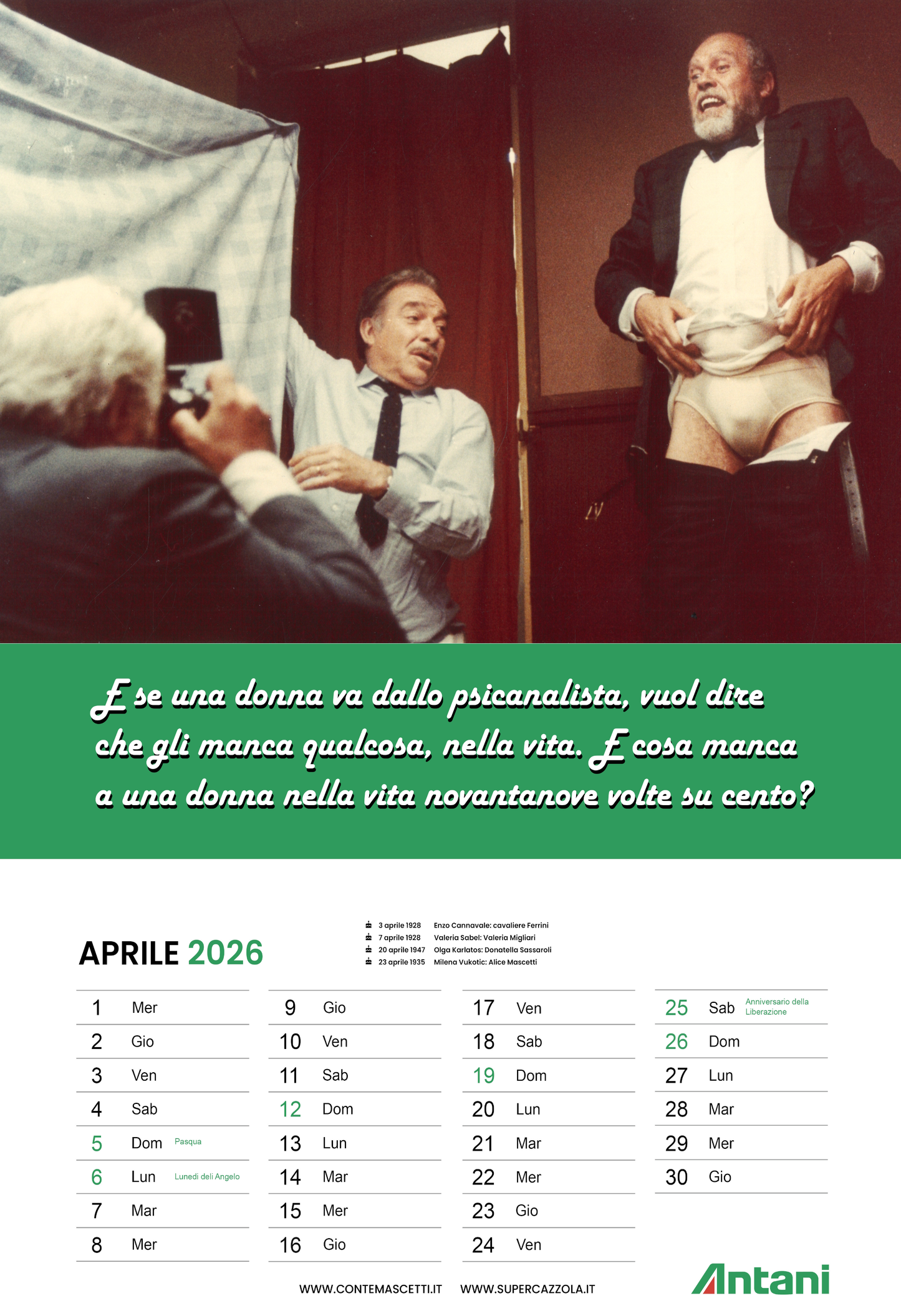 SUPERCAZZOLENDARIO 2026