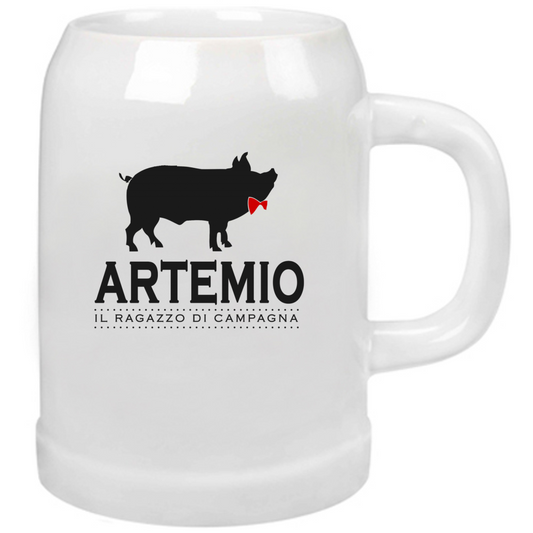 Boccale Birra ARTEMIO LOGO NERO