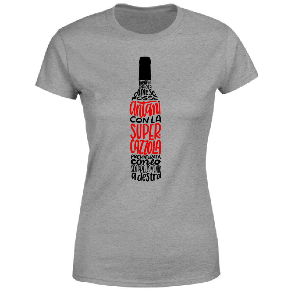 T-Shirt Donna SUPERCAZZOLA WINE BIANCO