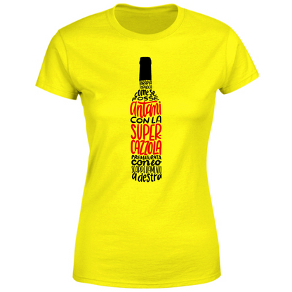 T-Shirt Donna SUPERCAZZOLA WINE BIANCO