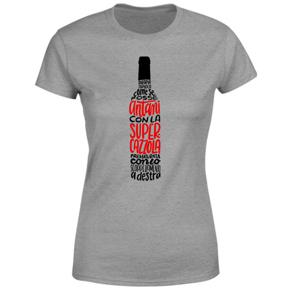 T-Shirt Donna SUPERCAZZOLA WINE BIANCO