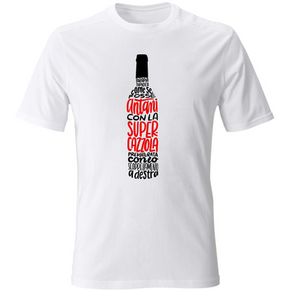 T-Shirt Unisex SUPERCAZZOLA WINE BIANCO